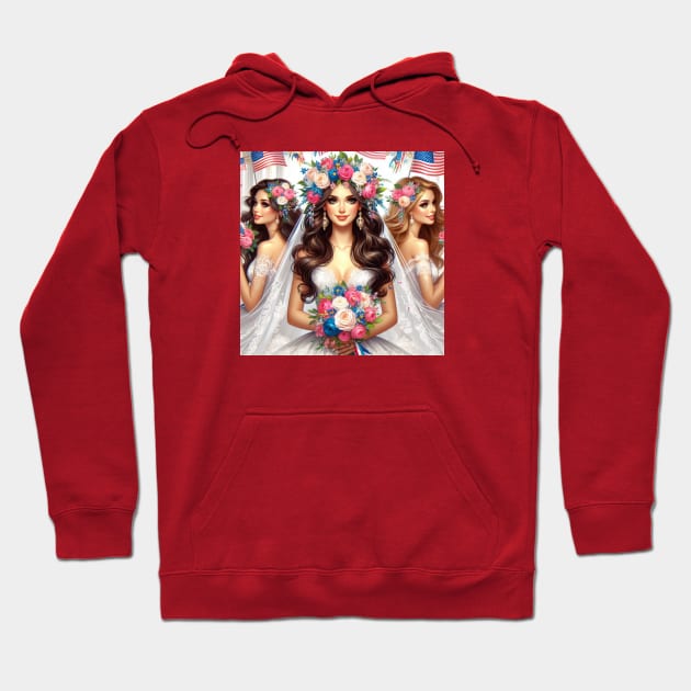 4th of July Bride and Bridesmaids Hoodie by EverBride